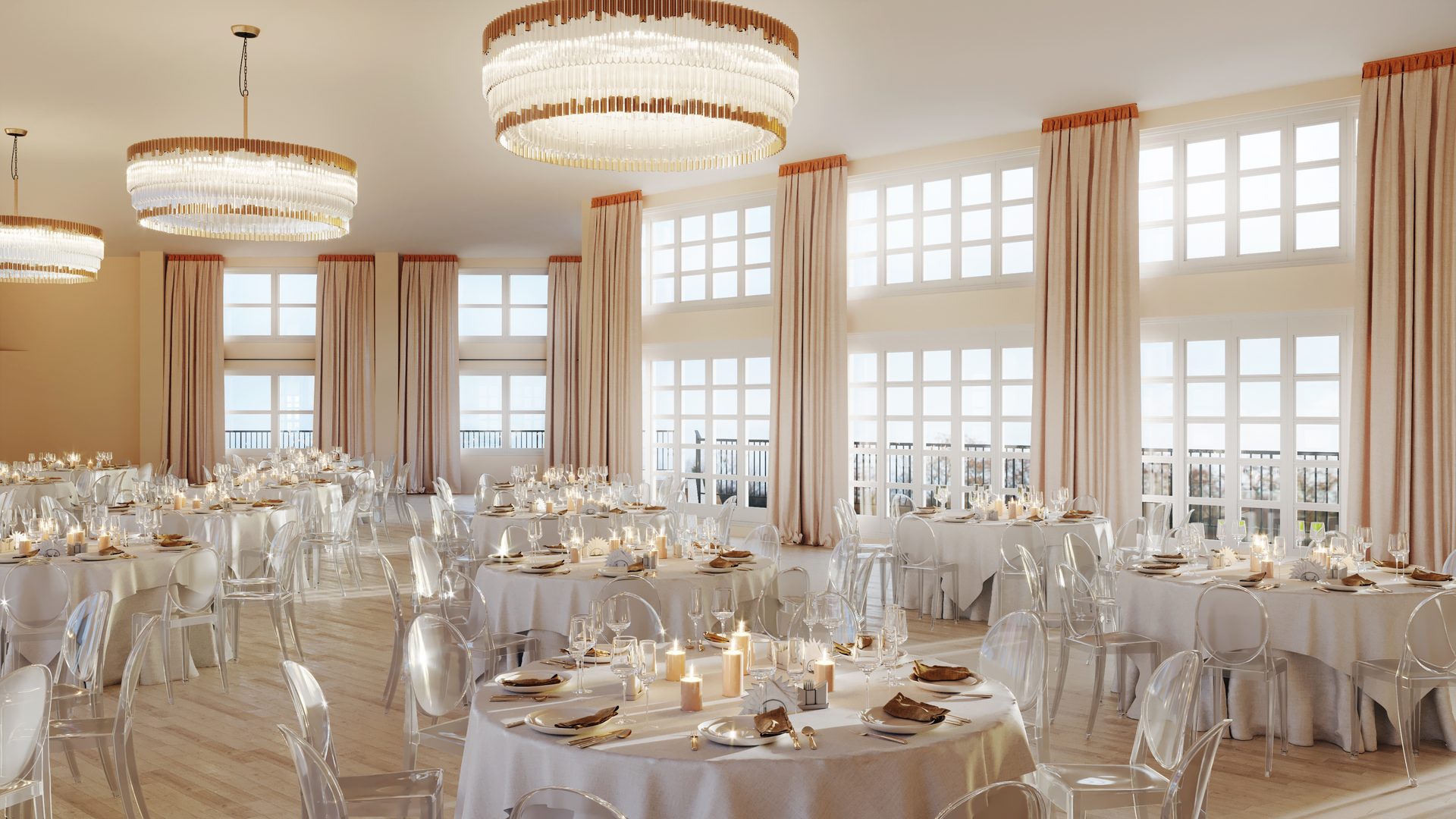 Baker Hotel and Spa Renovation Concept, Cloud Room Dinner clients original