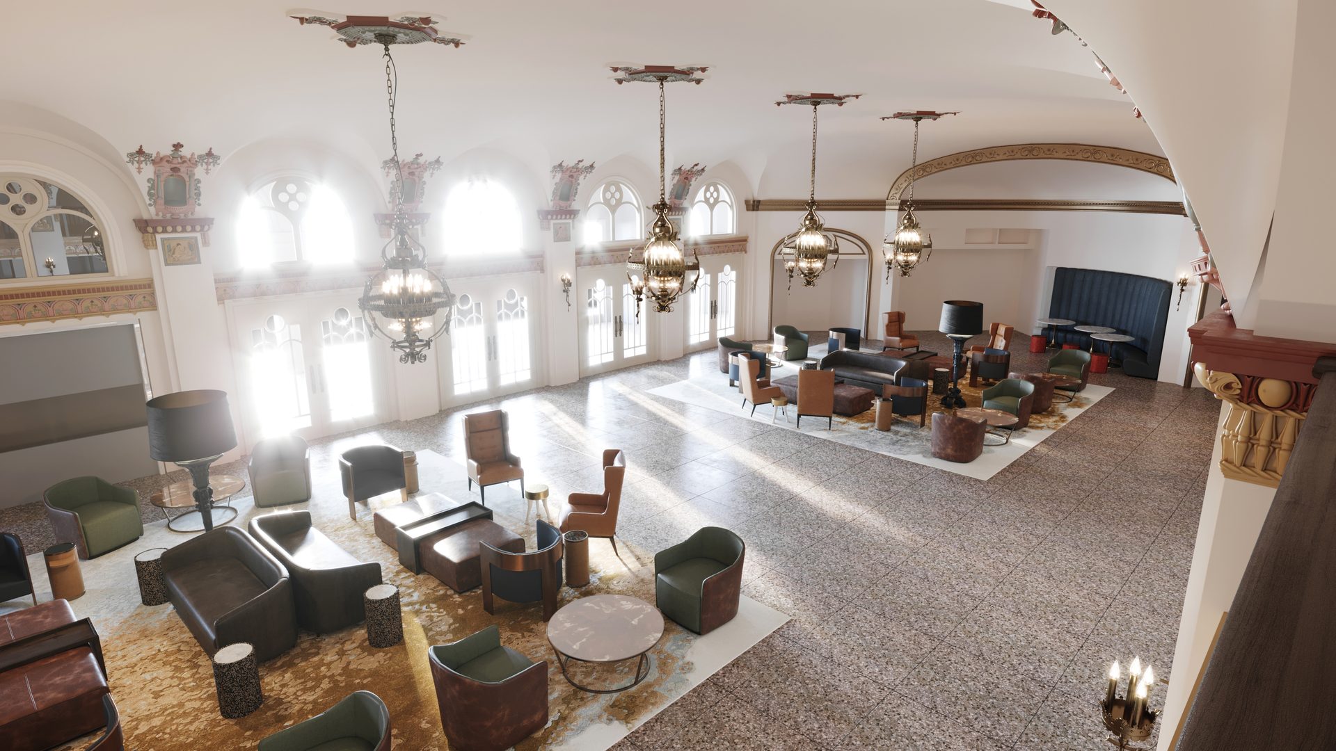 Baker Hotel and Spa Renovation Concept, Lobby clients original