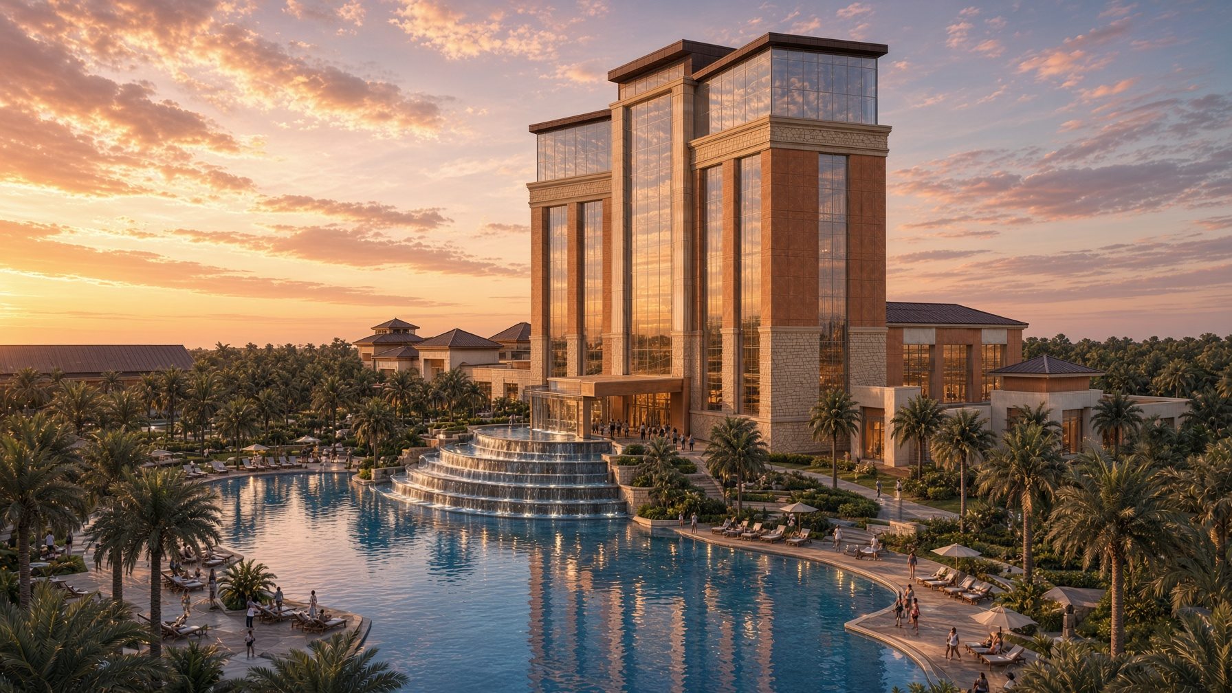 Biloxi Bay Hotel and Casino, refreshed street view with new resort pool