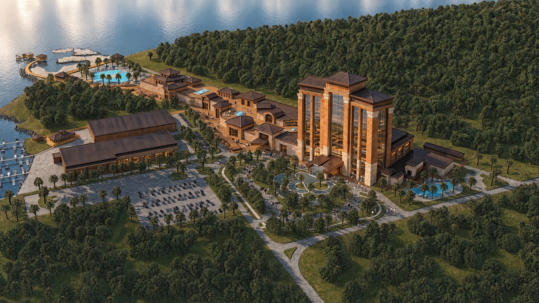Biloxi Bay Hotel and Casino Concept, Aerial view refreshed original