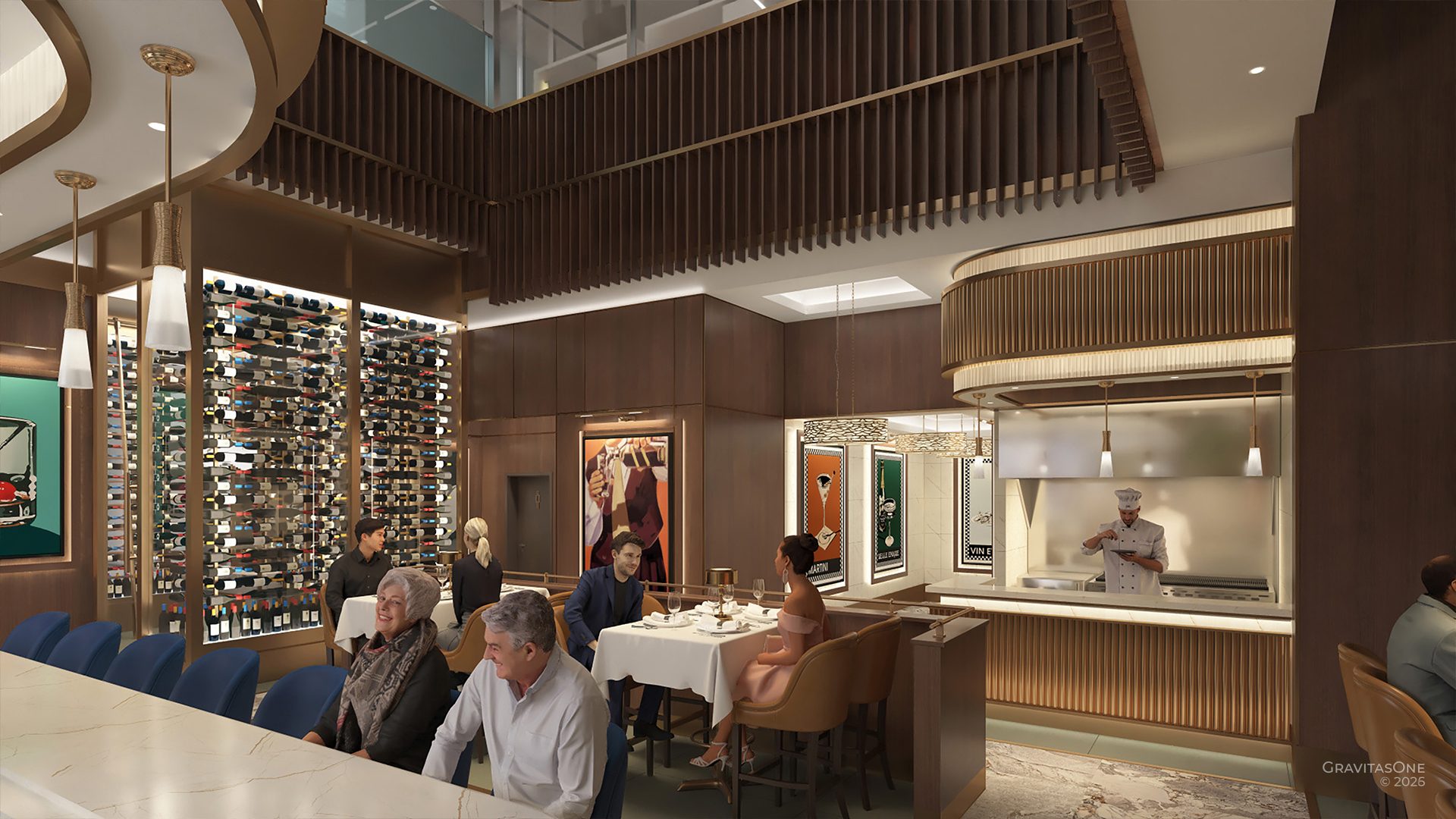 Mack Allen’s, Wine Wall and Open Kitchen client original