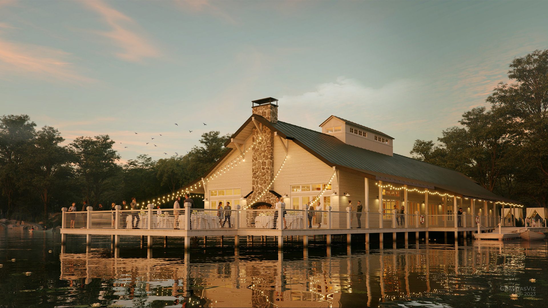 Owl's Nest White Mountains: Lakehouse Wedding Venue Refresh, Lakehouse Deck client original
