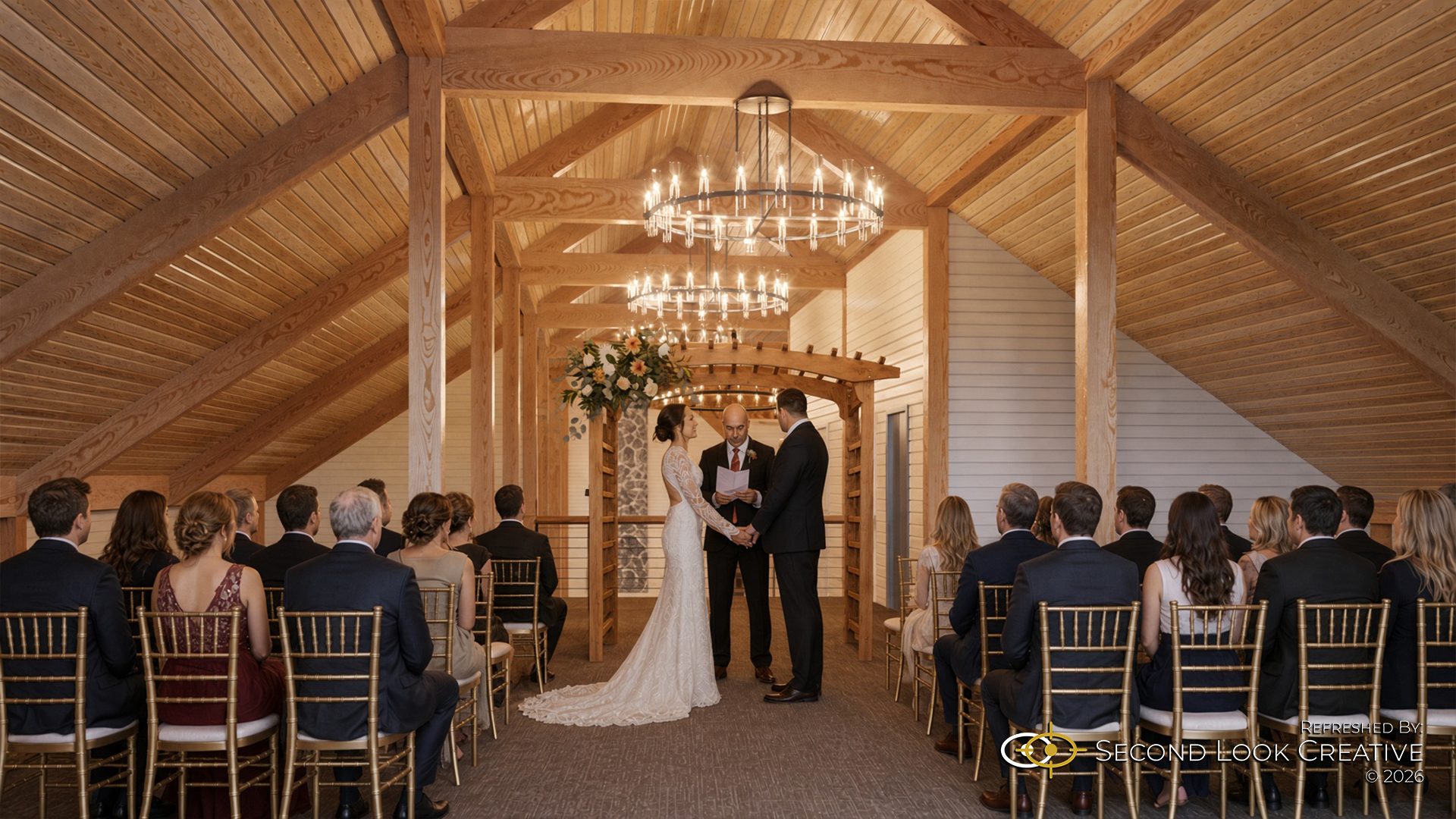 Owl's Nest White Mountains: Lakehouse Wedding Venue Refresh, Loft Ceremony refreshed original