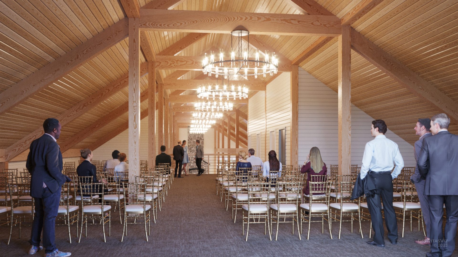 Owl's Nest White Mountains: Lakehouse Wedding Venue Refresh, Loft Ceremony client original